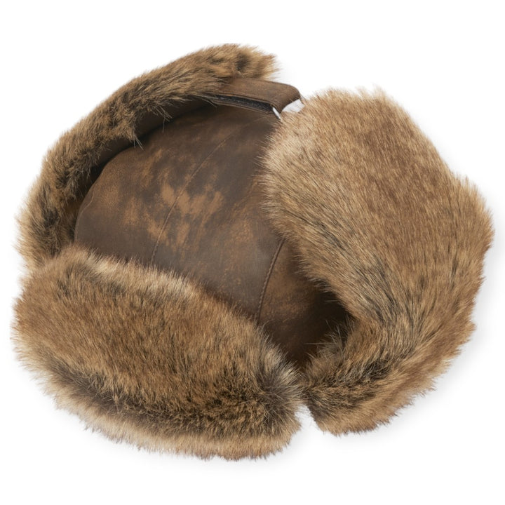 MJM Trapper Hat 42 - Faux Leather/Fur - Brown - Hat from MJM Hats at The Prince Webshop