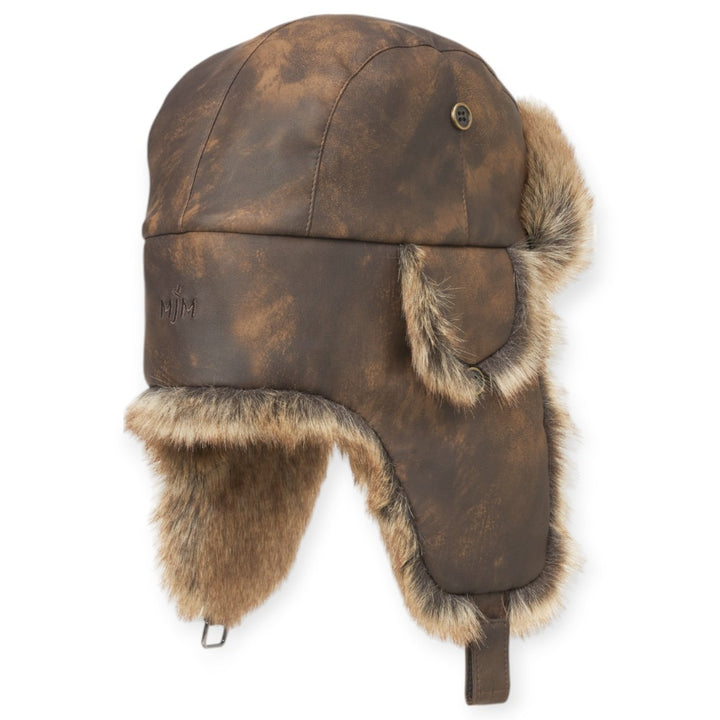 MJM Trapper Hat 42 - Faux Leather/Fur - Brown - Hat from MJM Hats at The Prince Webshop