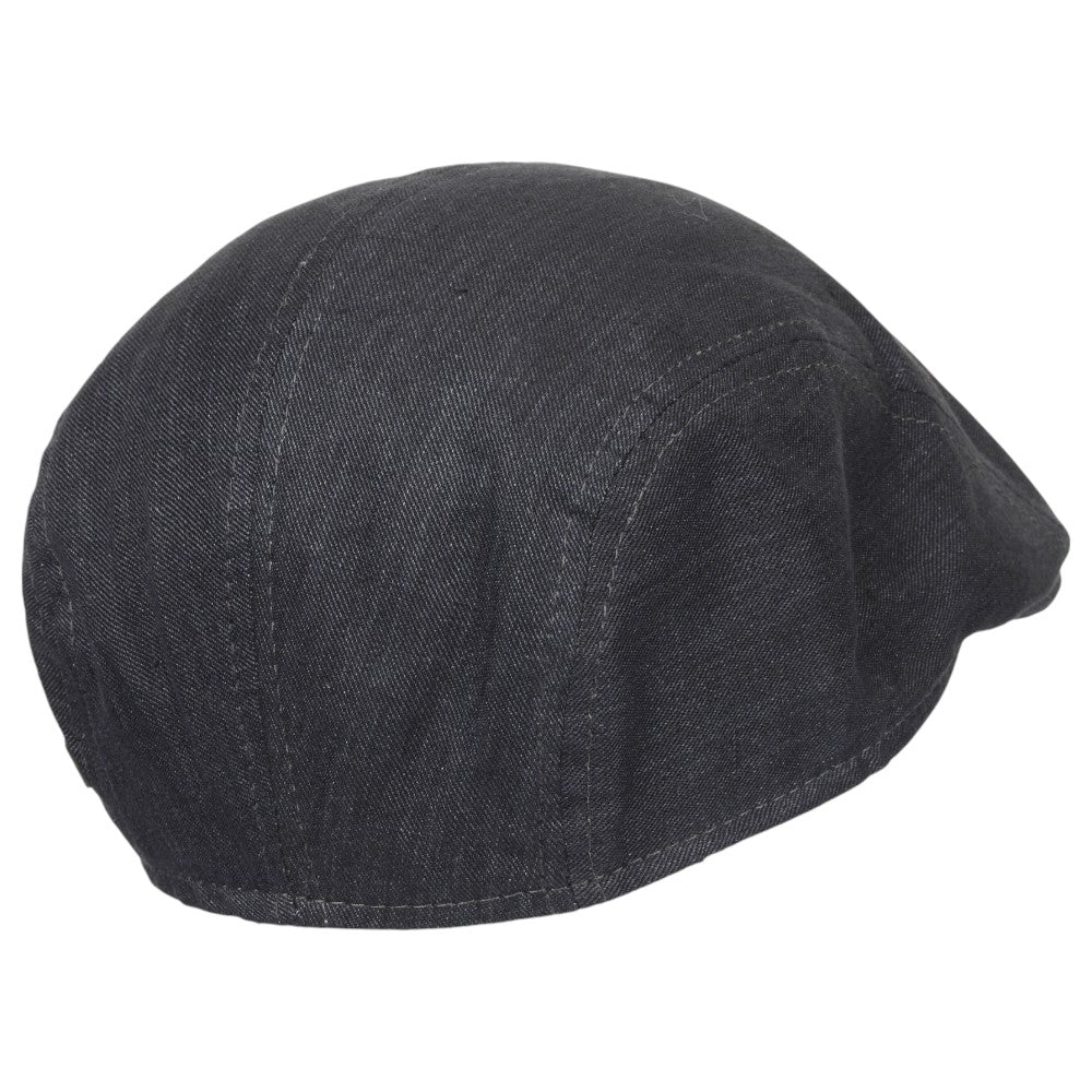 MJM Daffy 3 Lite Bomuld/Linned Sildeben Flat Cap - Blå - Flat Cap fra MJM Hats hos The Prince Webshop