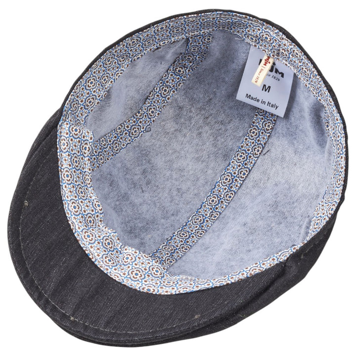 MJM Daffy 3 Lite Bomuld/Linned Sildeben Flat Cap - Blå - Flat Cap fra MJM Hats hos The Prince Webshop