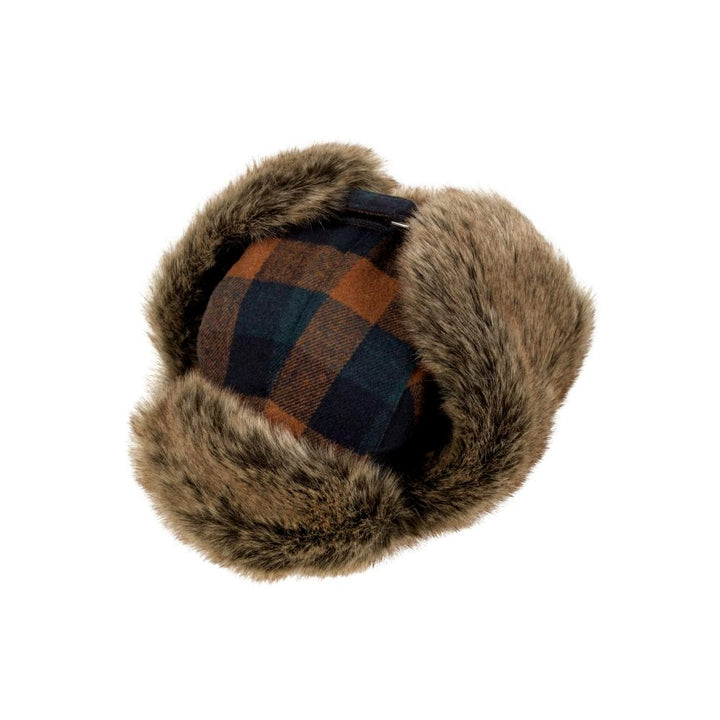 MJM Trapper Rex 32 Faux Fur Rust Check - Hat from MJM Hats at The Prince Webshop