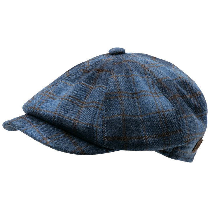 MJM Picasso 62 Eco Virgin Wool/Cashmere Blue Check Sixpence