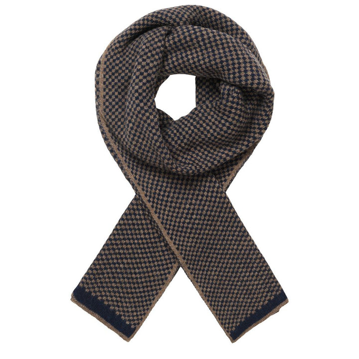 MJM Como 52 Scarf Wool/Cashmere Blue/Brown