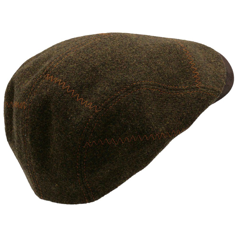 MJM Daffy Xtra 62 Wool Green Flat Cap