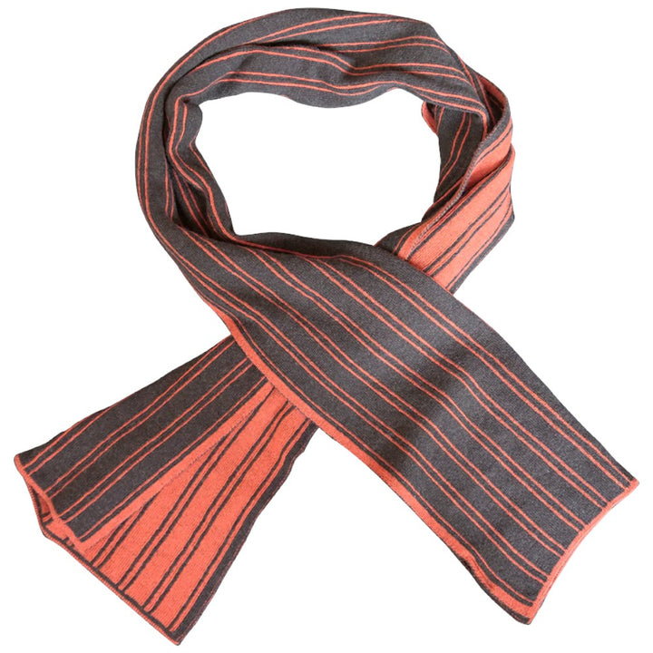 MJM Stripe 62 Scarf Wool/Cashmere Brown/Orange