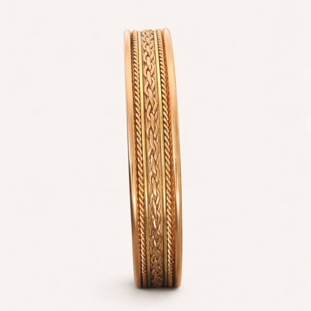 Copper and brass health clamp bracelet with 2 magnets – - Bracelet from Ayurveda Specialist B.V. at The Prince Webshop