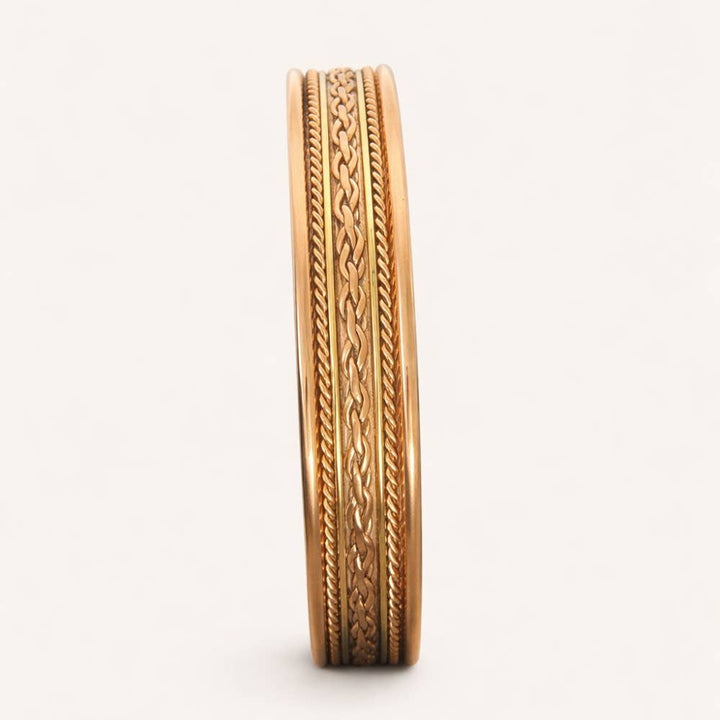 Copper and brass health clamp bracelet with 2 magnets – - Bracelet from Ayurveda Specialist B.V. at The Prince Webshop