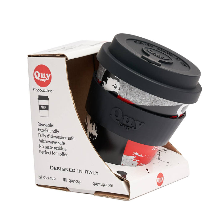 Banksy Travel Cup in RPET 230 ml - The Flower Thrower - Mug from URBAN.ITY at The Prince Webshop