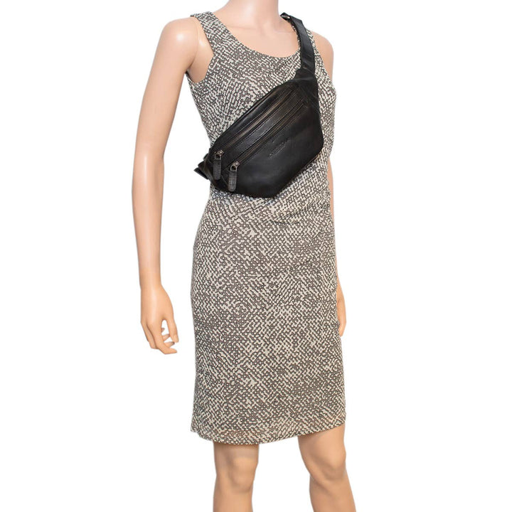 Leather Crossbody Bag - Fanny Pack - Belt Bag - Black - Bag from Arrigo at The Prince Webshop