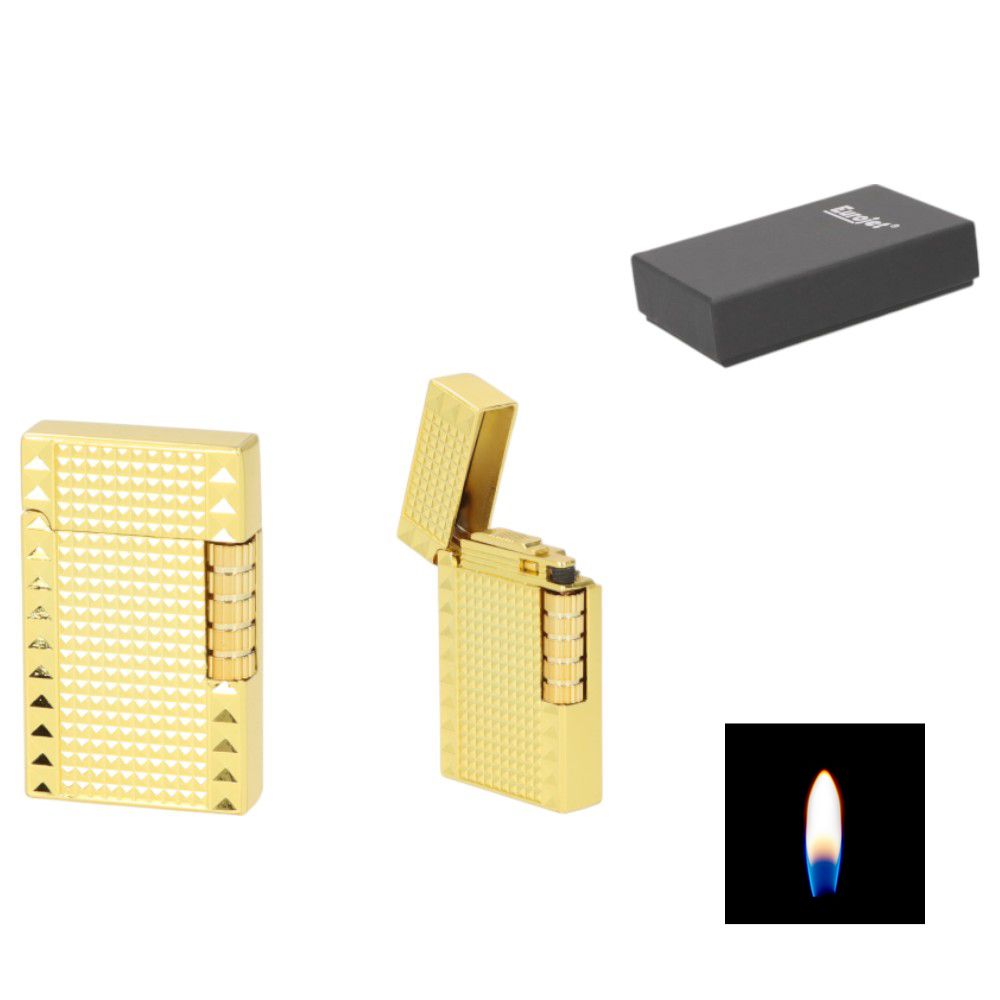 Eurojet Milan Gold Riffle Stone Lighter - Lighter from Eurojet at The Prince Webshop