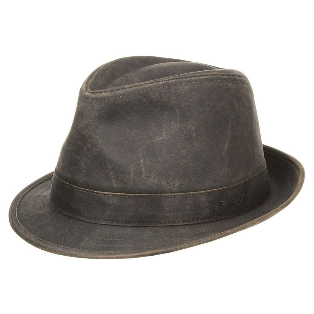 Stetson CO/PES Trilby Hat - Brown Oilskin Look - Trilby Hat from Stetson at The Prince Webshop