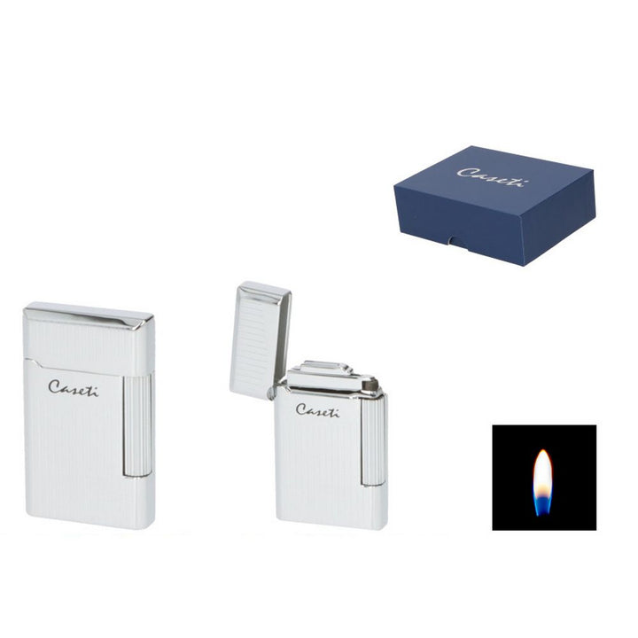 CASETI Paris Flint Lighter - Chrome Lines - Lighter fra Caseti hos The Prince Webshop