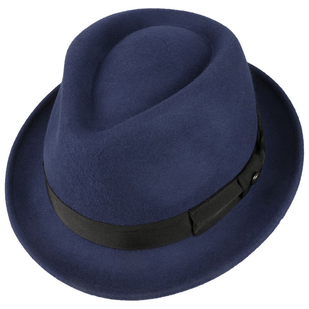 Trilby Woolfelt by Lierys - Blue Wool Hat - Trilby Hat from Lierys at The Prince Webshop
