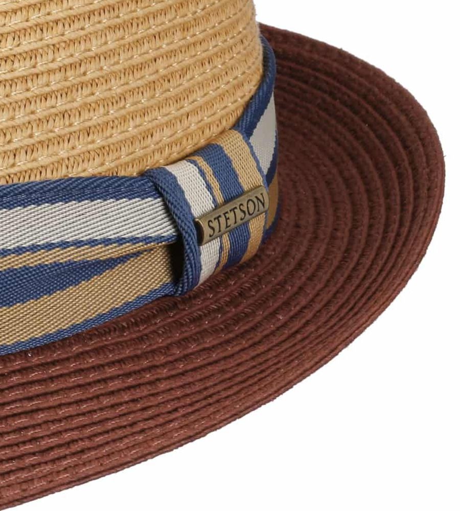 Stetson Trilby Toyo Straw Summer Hat - Red/Beige - Hat from Stetson at The Prince Webshop