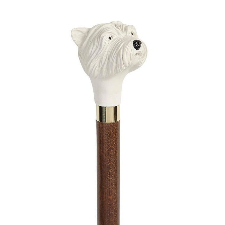 Unique Walking Stick in Brown Maple with Westie Knob - Walking Stick from Charles Buyers & Co Ltd at The Prince Webshop