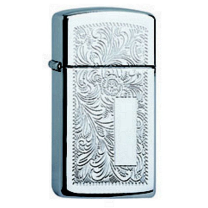 Original Slim Zippo Lighter - Venetian Chrome Slim - Zippo Lighter from Zippo at The Prince Webshop