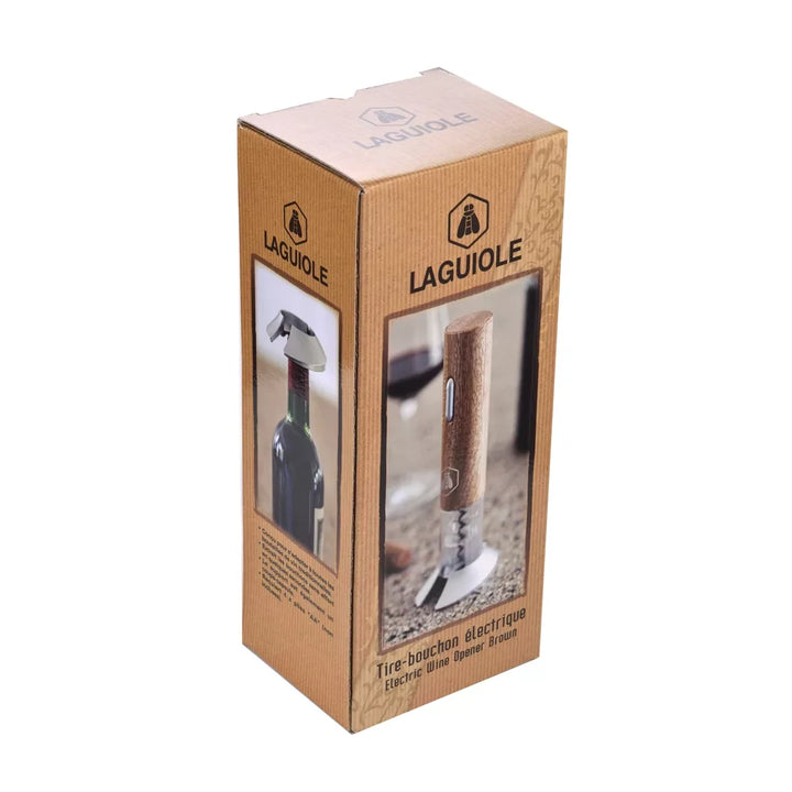 Laguiole Battery-powered Corkscrew - Wood - Corkscrew from Laguiole at The Prince Webshop