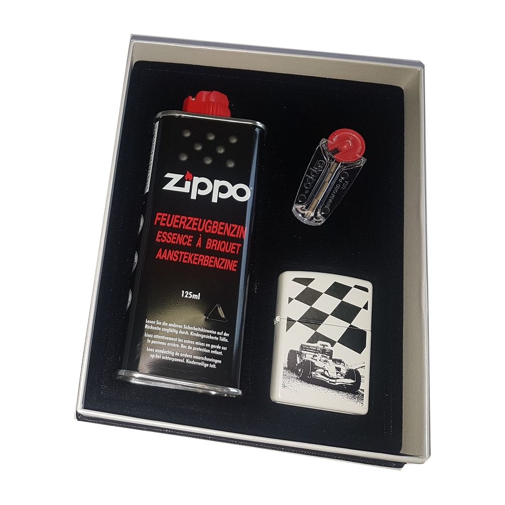 Original Zippo Race Car Lighter i Gaveæske - Zippo Lighter fra Zippo hos The Prince Webshop