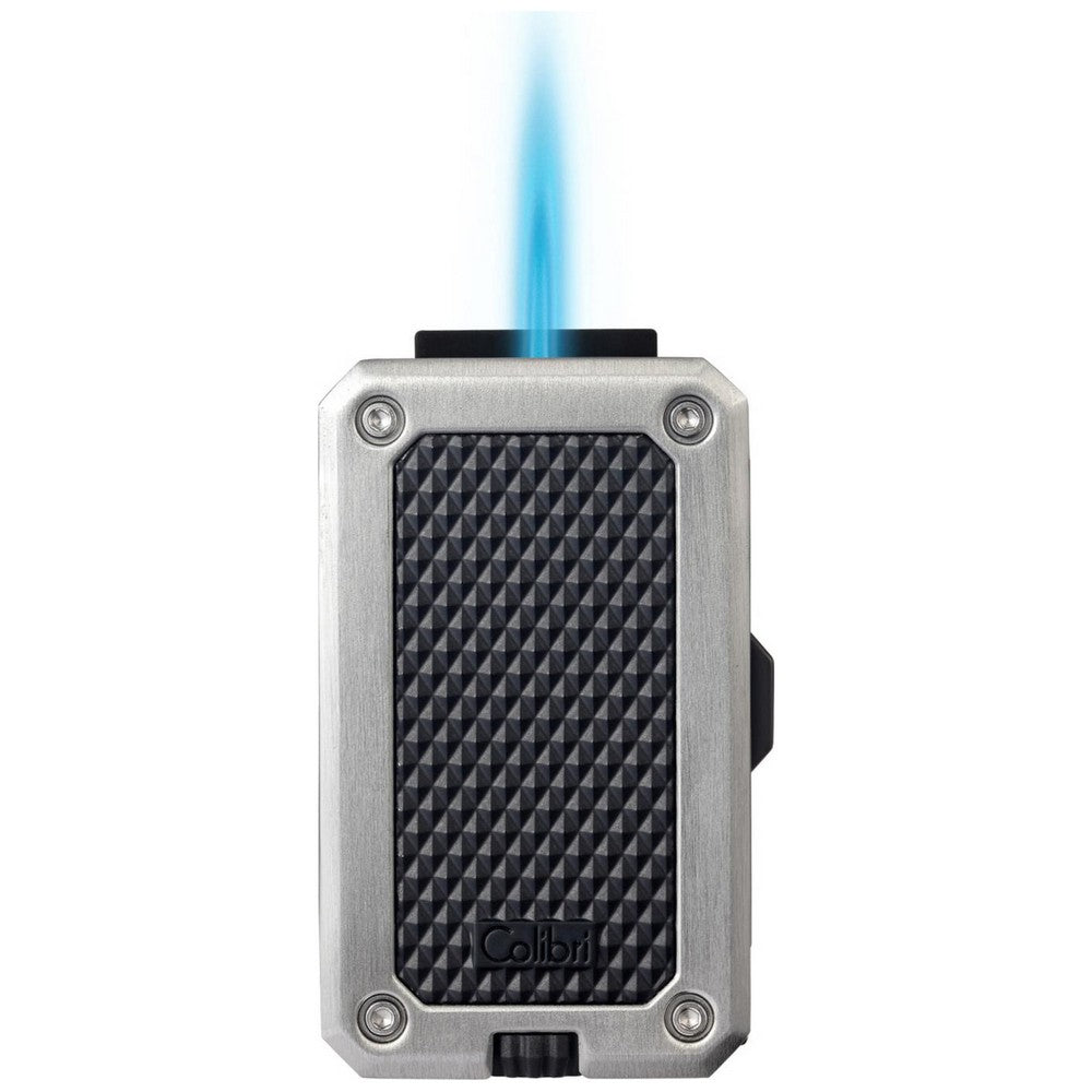 COLIBRI RALLY SORT SØLV mat 1 jet laser lighter - Lighter fra Colibri hos The Prince Webshop