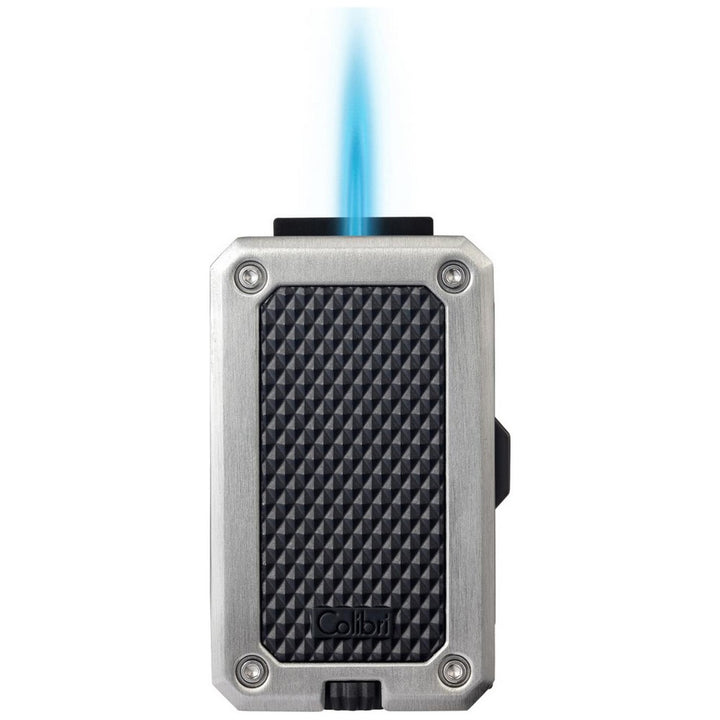 COLIBRI RALLY SORT SØLV mat 1 jet laser lighter - Lighter fra Colibri hos The Prince Webshop