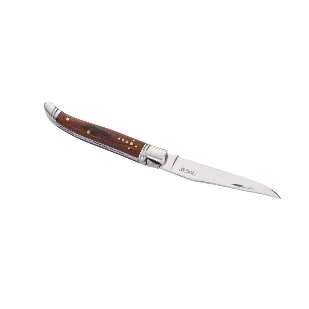 LAGUIOLE HERITAGE folding knife with sharpener and leather case - Pocket knife from LAGUIOLE HERITAGE at The Prince Webshop
