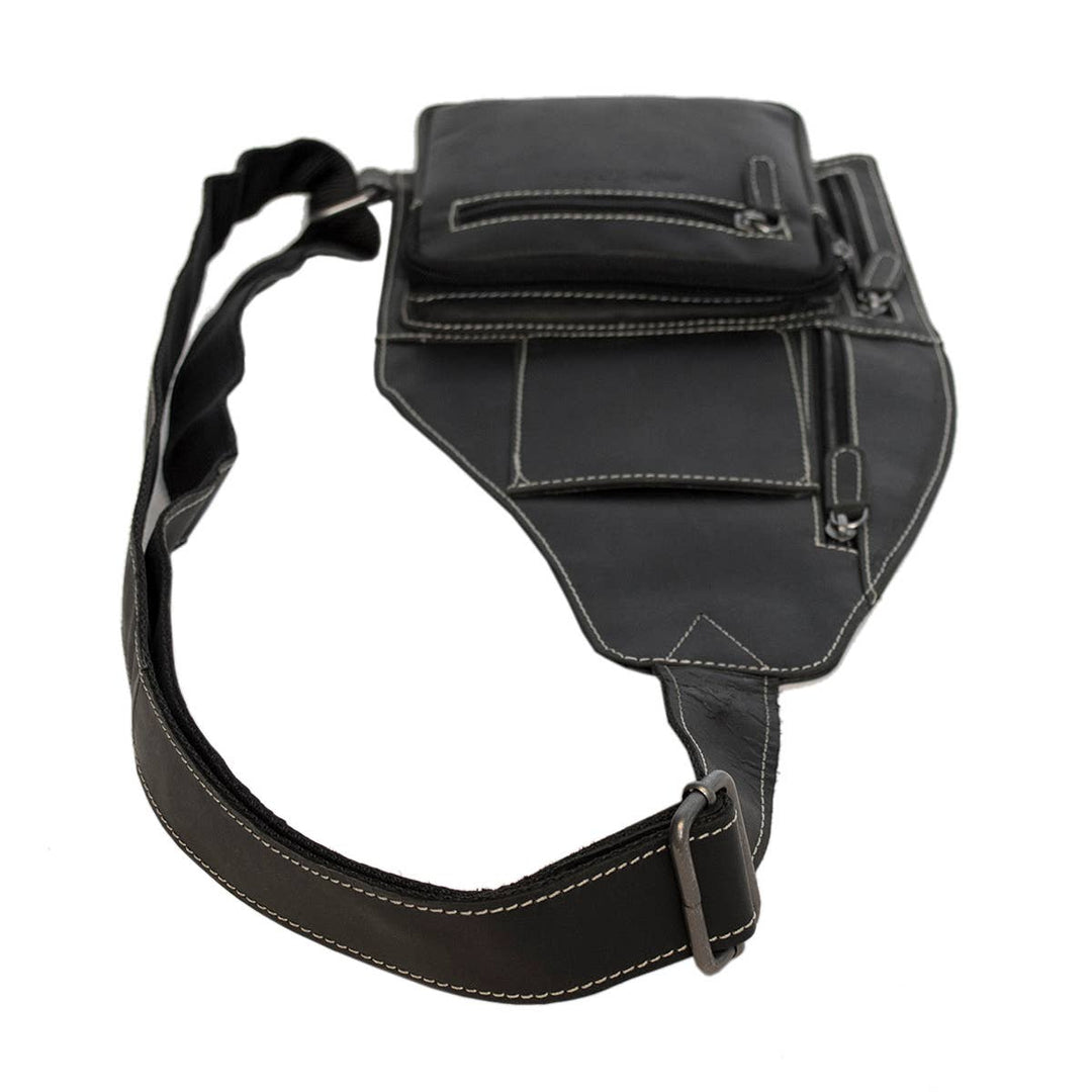 Arrigo Crossbody Shoulder Bag Buffalo Leather - Black - Bag from Arrigo at The Prince Webshop