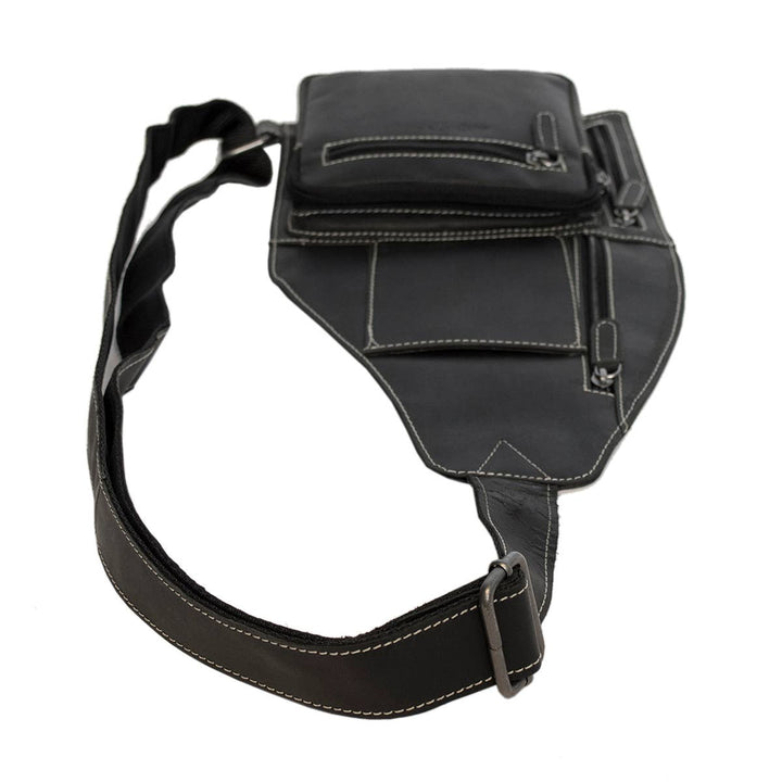 Arrigo Crossbody Shoulder Bag Buffalo Leather - Black - Bag from Arrigo at The Prince Webshop