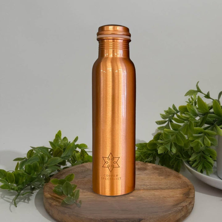 Ren kobber vandflaske ± 950 ml (ekstra tung)
