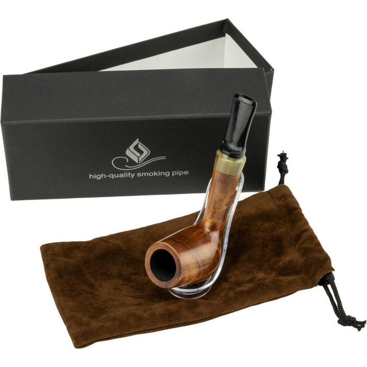 Mr. Pipe Pipe Natural Redwood Short Straight incl. Stand - Pipe from Mr. Pipe at The Prince Webshop