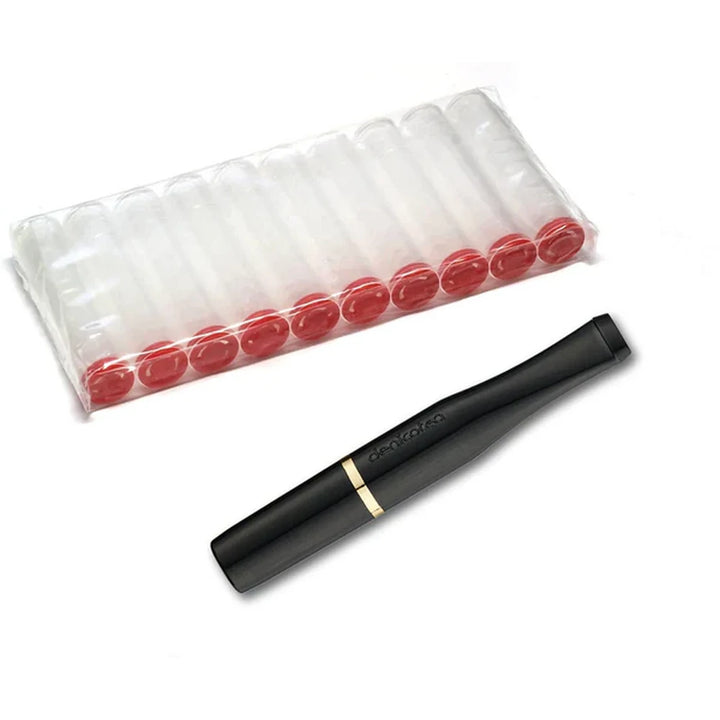 Ibiza Slim Cigarette Holder Black & Gold Ring - with 10 filters - Cigarette Holder from Denicotea at The Prince Webshop