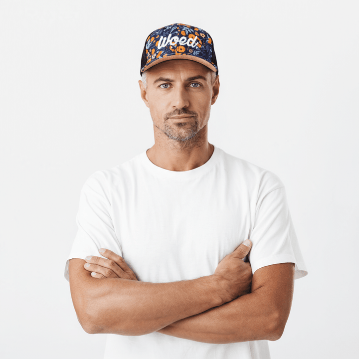 WOED trucker cap i fersken med korkskygge - Baseball Cap fra Woed hos The Prince Webshop