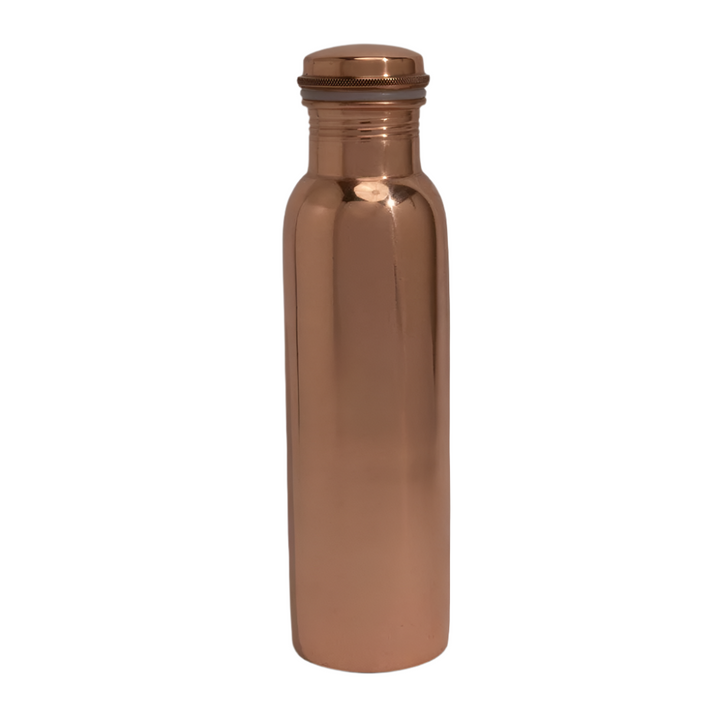Ren kobber vandflaske glat poleret ± 950 ml (tung) - Drikke Flaske fra Ayurveda Specialist B.V. hos The Prince Webshop