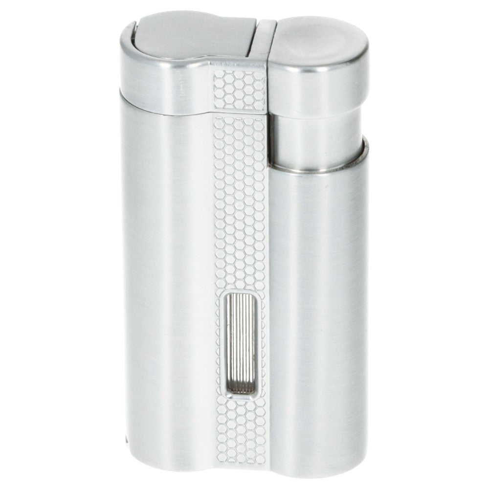 Winjet Carlton 3XJet Cigar Lighter Sølv med Borer - Lighter fra Winjet hos The Prince Webshop