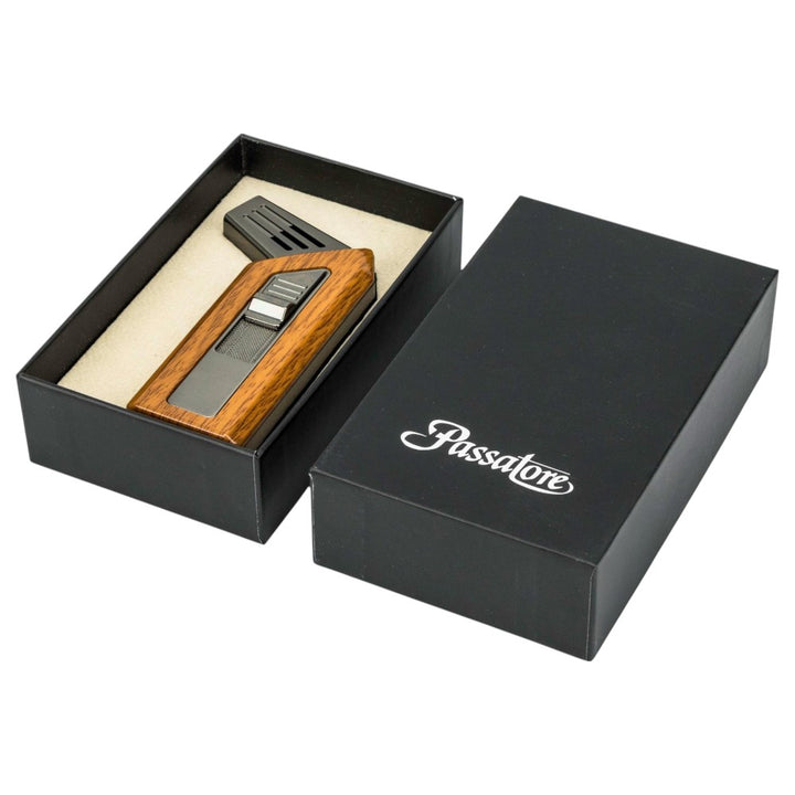 PASSATORE Pipelighter Peter Wood Finish with pipe fittings - Lighter from Passatore at The Prince Webshop