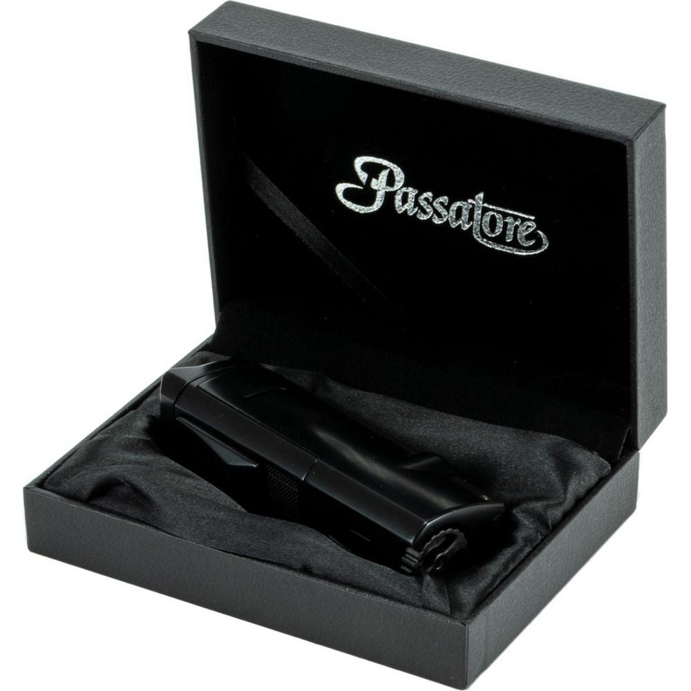 Cigar Lighter PASSATORE "Tobago" 3 Jet Flames - Black - Lighter from Passatore at The Prince Webshop