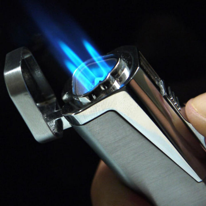 SKY 3-flame Jet Cigar Lighter med Puncher - Lighter fra SKY hos The Prince Webshop