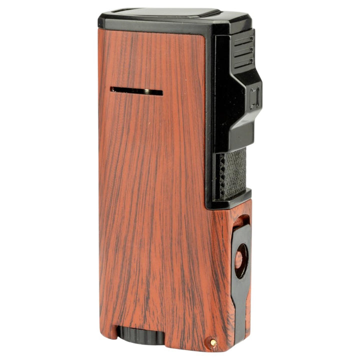 SKY Windsor 3-flame Jet Cigar Lighter med Puncher - Wood - Lighter fra SKY hos The Prince Webshop