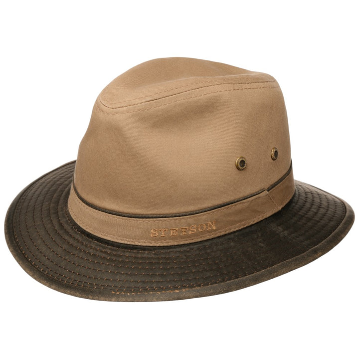 Stetson Ava Cotton Traveler Summer Hat - Brown / Brass - Traveler Hat from Stetson at The Prince Webshop