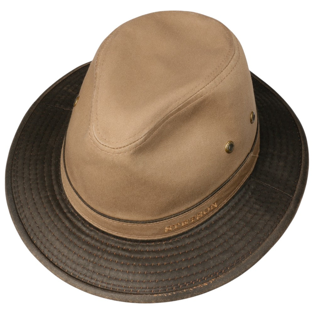 Stetson Ava Cotton Traveler Summer Hat - Brown / Brass - Traveler Hat from Stetson at The Prince Webshop