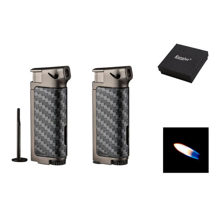 Eurojet Pipe Lighter Black Carbon - Lighter from Eurojet at The Prince Webshop