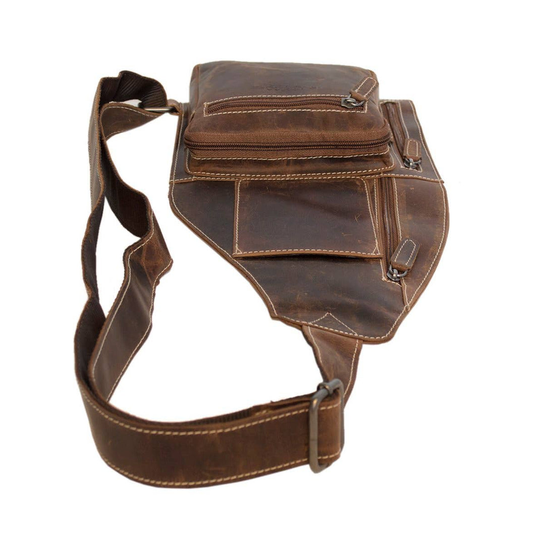 Arrigo Crossbody Shoulder Bag Buffalo Leather - Cognac - Bag from Arrigo at The Prince Webshop