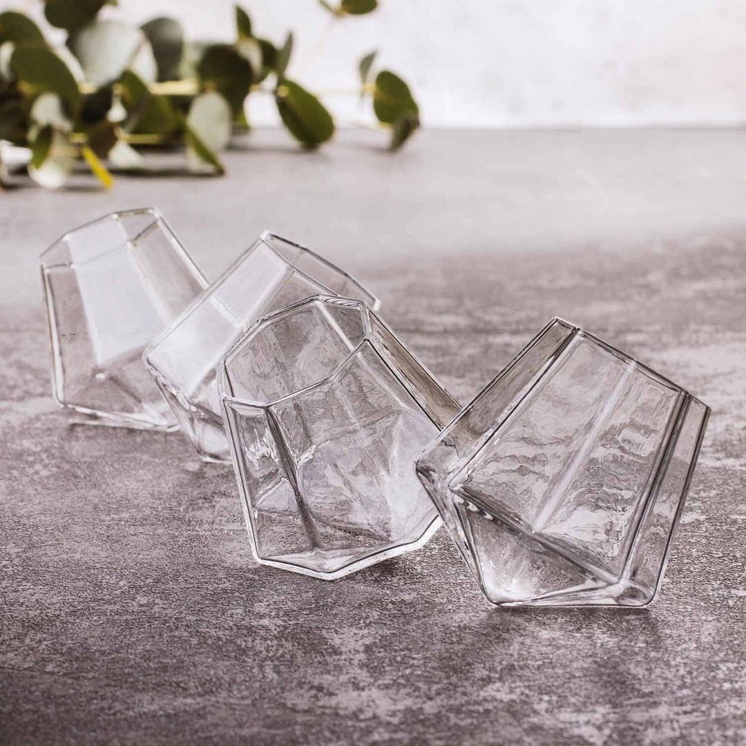 Mad Monkey Diamant Shot Glas - Sæt med 4 - Shotglas fra Mad Monkey hos The Prince Webshop