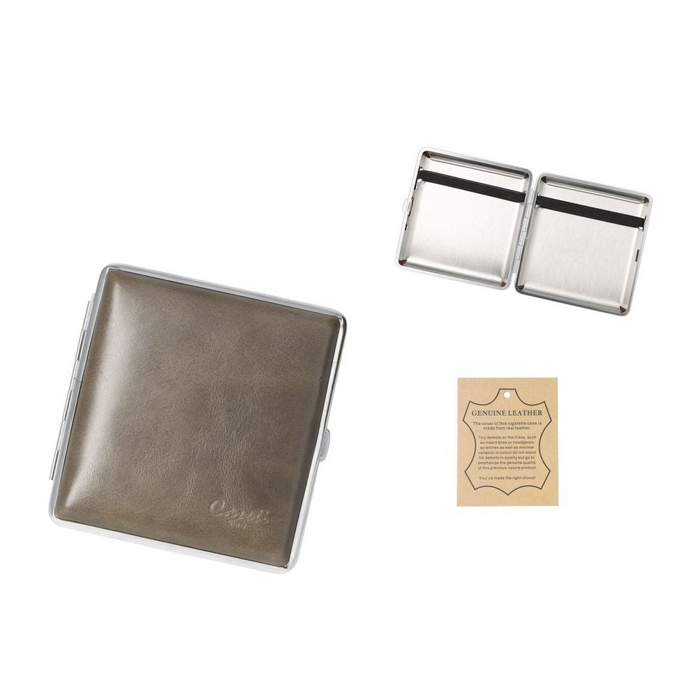 CASETI Cigarette Case for 20 King Size - Brown Leather - Cigarette Case from Caseti at The Prince Webshop