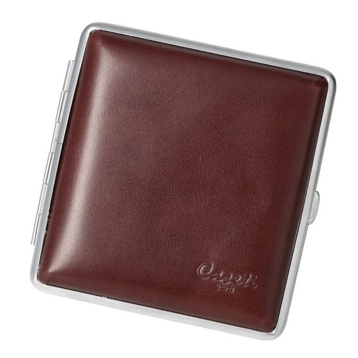 CASETI Cigarette Case for 20 King Size - Dark Brown Leather - Cigarette Case from Caseti at The Prince Webshop