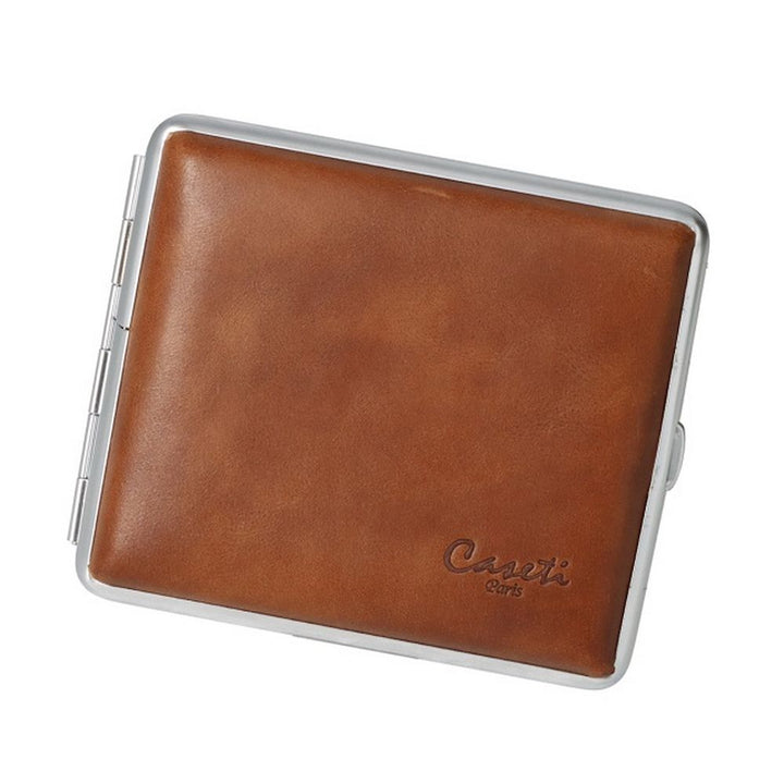 CASETI Cigarette Case for 18 King Size - Light Brown Leather - Cigarette Case from Caseti at The Prince Webshop