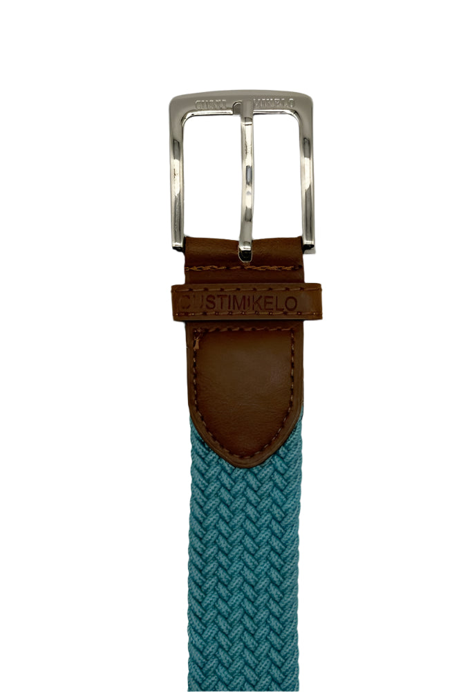Custi Mikelo Turquoise Braided Elastic Belt - Belt from Custi Mikelo at The Prince Webshop