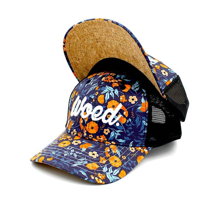 WOED trucker cap i fersken med korkskygge - Baseball Cap fra Woed hos The Prince Webshop