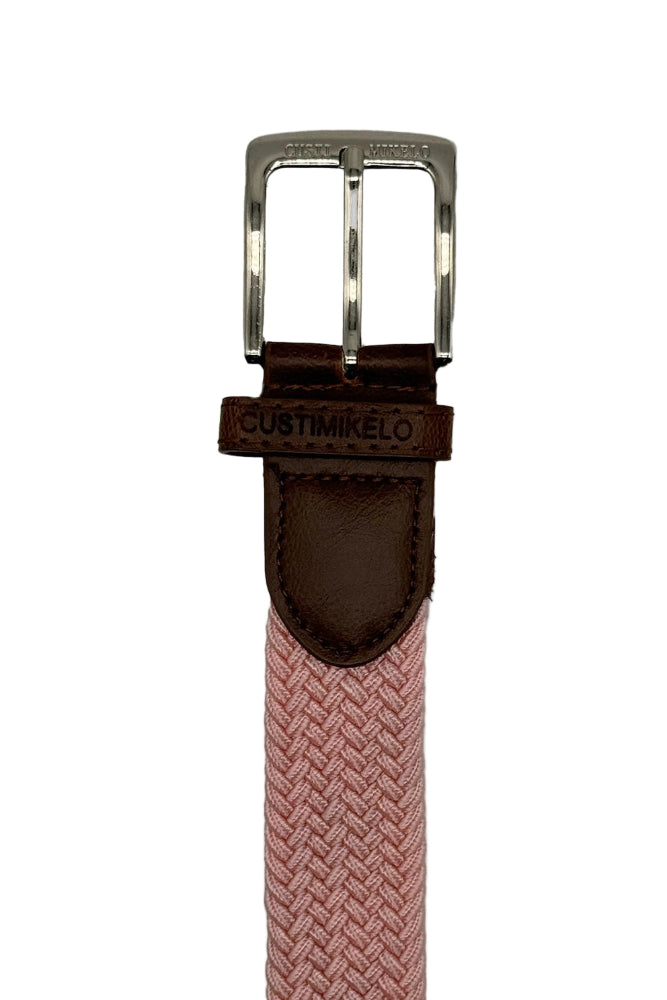 Custi Mikelo Braided Elastic Belt Dusty Pink | mod 1 - Belt from Custi Mikelo at The Prince Webshop