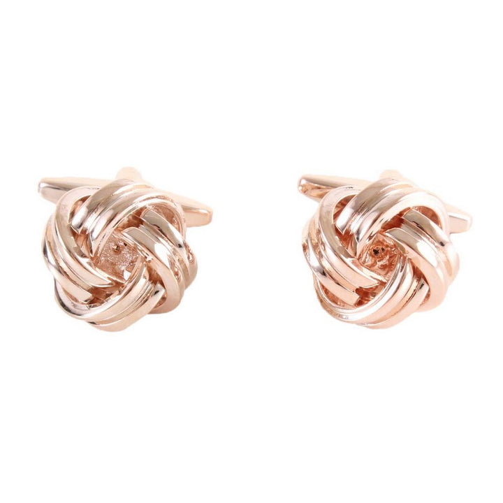 Rose Gold Knot Cufflinks - UK Cufflinks - Cufflinks from the David Aster Collection at The Prince Webshop