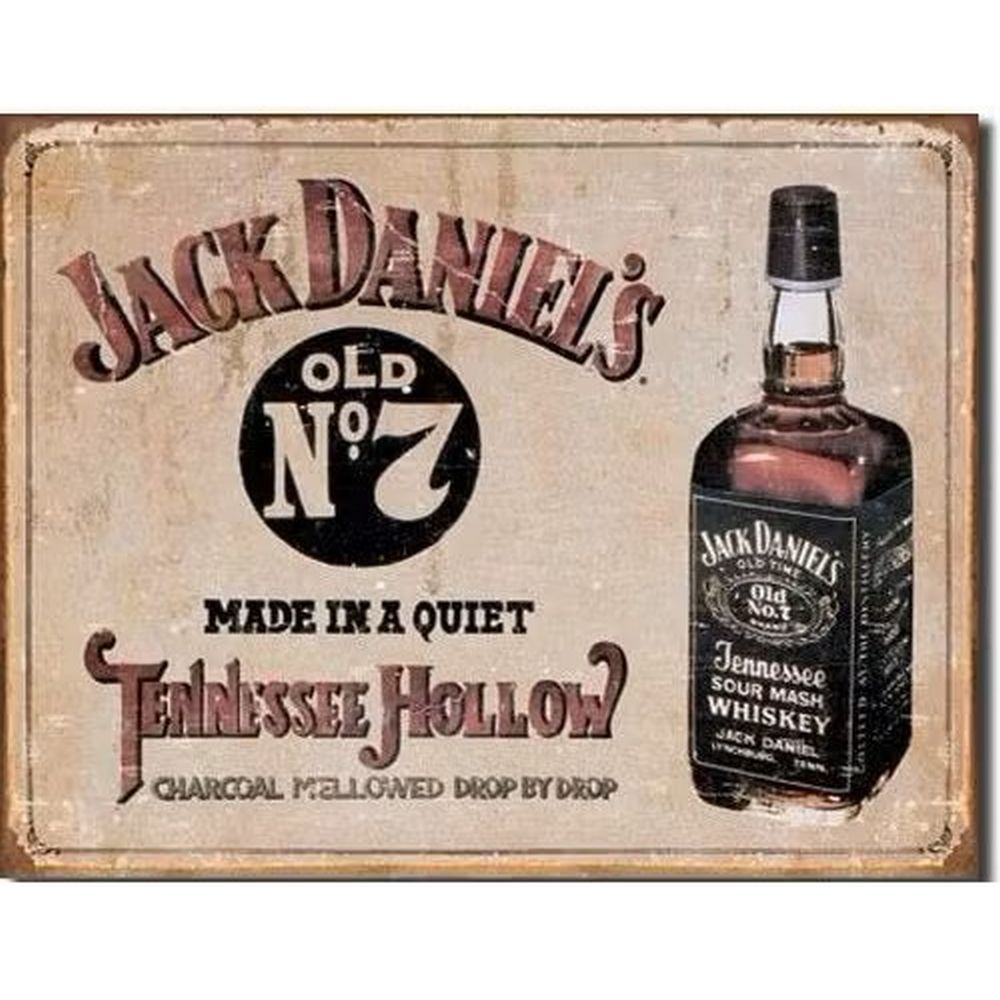 Retroworld US Jack Daniels Tennessee Hollow Metalskilt - 40 x 30 cm - Metalskilt fra Retroworld hos The Prince Webshop